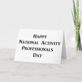 Happy National Activity Professionals Day Kaart