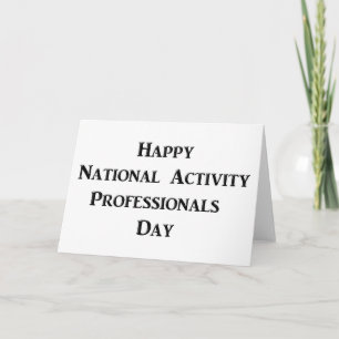 Happy National Activity Professionals Day Kaart