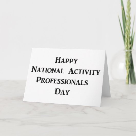 Happy National Activity Professionals Day Kaart (Voorkant)