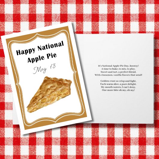 Happy National Apple Pie Day op 13 mei Kaart