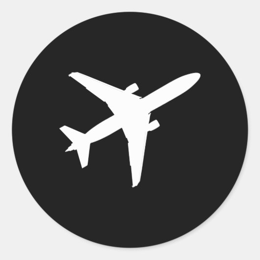 Happy National Aviation Day Ronde Sticker (Voorkant)