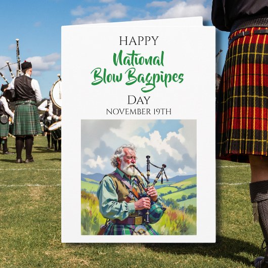 Happy National Bagpipes Day | November 19th Kaart