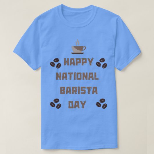 Happy national barista day Premium Classic TShirt (Design voorkant)