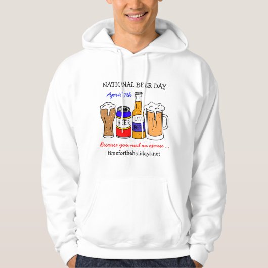 Happy National Beer Day - 7 april Hoodie (Voorkant)