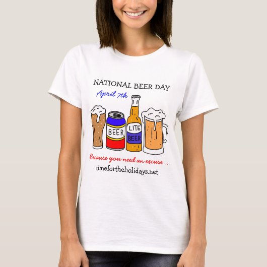 Happy National Beer Day - 7 april T-shirt (Voorkant)
