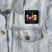 Happy National Beer Day - 7 april Vierkante Button 5,1 Cm (In situ)