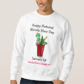 Happy National Bloody Mary Day 1 januari Trui (Voorkant)