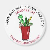 Happy National Bloody Mary Day Januari Magneet (Voorkant)
