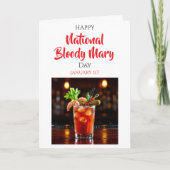 Happy National Bloody Mary Day | January 1st Kaart (Voorkant)