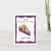 Happy National Blueberry Pie Day 28 april Kaart (Voorkant)