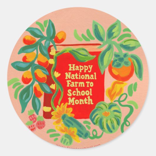 Happy National Boerderij naar School Maand Sticker (Voorkant)