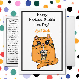 Happy National Bubble Tea Day - 30 april Kaart
