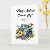 Happy National Camera Day | 29 juni Kaart (Gele Bloem)