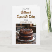 Happy National Chocolate Cake Day | Jan 27th Kaart (Voorkant)