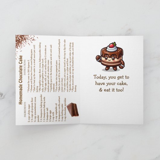 Happy National Chocolate Cake Day | Jan 27th Kaart (Binnen)