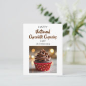 Happy National Chocolate Cupcake Day Kaart (Staand voorkant)