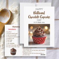 Happy National Chocolate Cupcake Day Kaart