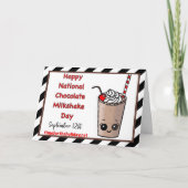 Happy National Chocolate Milkshake Day Sept 12 Kaart (Voorkant)