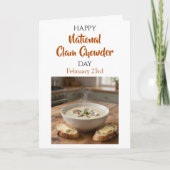 Happy National Clam Chowder Day | Feb 25th Kaart (Voorkant)