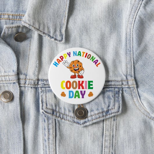 Happy National Cookie Day Chocolade Chip Cookie Ronde Button 7,6 Cm (In situ)