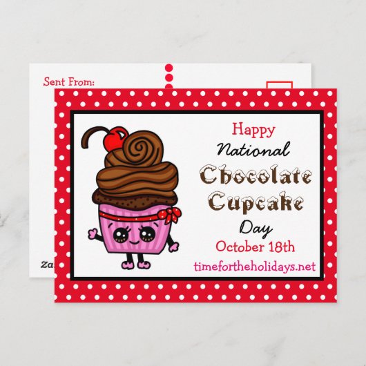 Happy National Cupcake Day - 18 oktober Briefkaart (Voorkant / Achterkant)