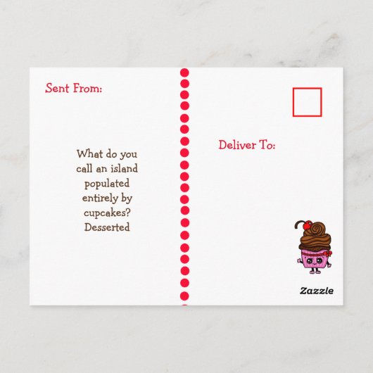 Happy National Cupcake Day - 18 oktober Briefkaart (Achterkant)