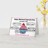 Happy National Cupcake Day - Recipcard Inside Kaart (Gele Bloem)