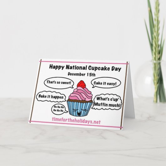 Happy National Cupcake Day - Recipcard Inside Kaart (Voorkant)