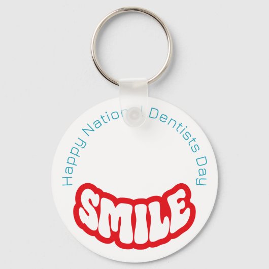 Happy National Dentists Day Sleutelhanger (Voorkant)