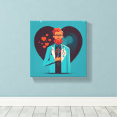 Happy National Doctor Day - Canvas (Insitu (Houten vloer))