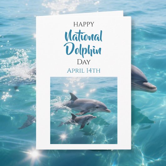 Happy National Dolphin Day | April 14th Kaart