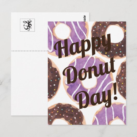 Happy National Donut Day Briefkaart (Voorkant / Achterkant)