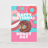 Happy National Donut Day in juni Kaart (Voorkant)