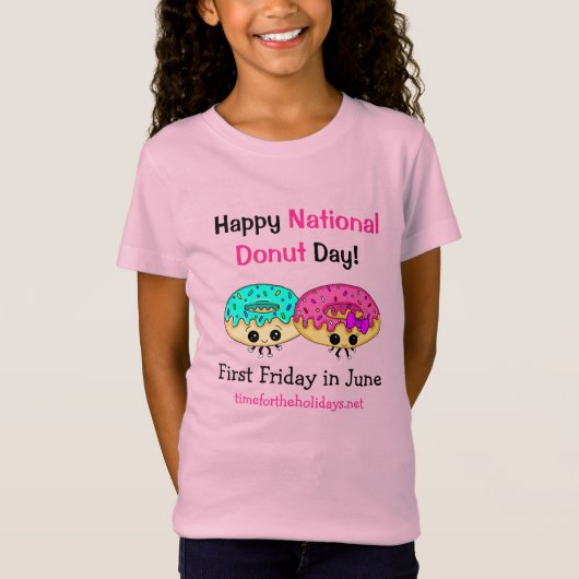 Happy National Donut Day T-shirt (Voorkant)