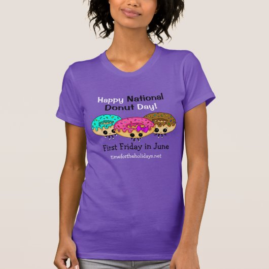Happy National Donut Day T-shirt (Voorkant)
