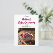 Happy National Eat a Cranberry Day | Nov 23rd Briefkaart (Staand voorkant)