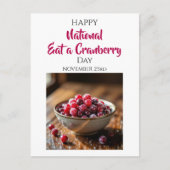 Happy National Eat a Cranberry Day | Nov 23rd Briefkaart (Voorkant)