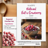 Happy National Eat a Cranberry Day | Nov 23rd Briefkaart
