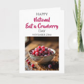 Happy National Eat a Cranberry Day | Nov 23rd Kaart (Voorkant)