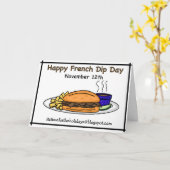 Happy National French Dip Day - November 12th   Kaart (Gele Bloem)