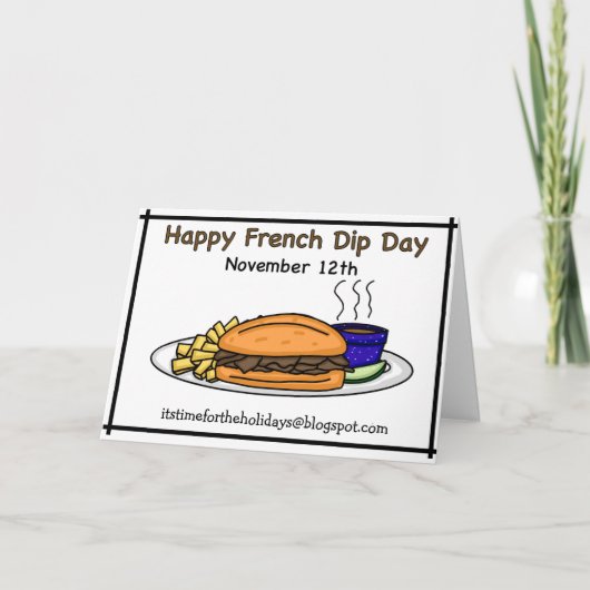 Happy National French Dip Day - November 12th   Kaart (Voorkant)