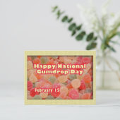 Happy National Gumdrop Day Februari 15 Briefkaart (Staand voorkant)