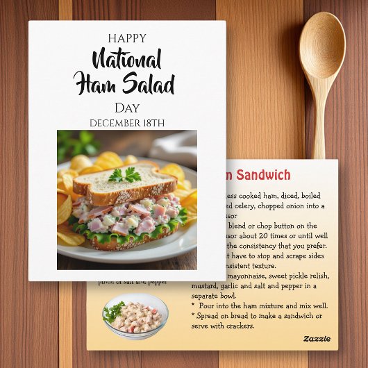 Happy National Ham Day | December 18th Briefkaart