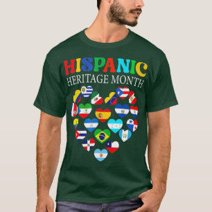 Happy National Hispanic Heritage Maand All Countri T-shirt