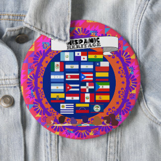 Happy National Hispanic Heritage Month School Ronde Button 6,0 Cm