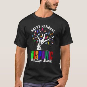 Happy National Hispanic Heritage Month Tree Roots T-shirt