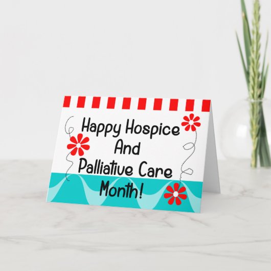 Happy National Hospice Palliatieve Zorg Maand Kaart (Voorkant)