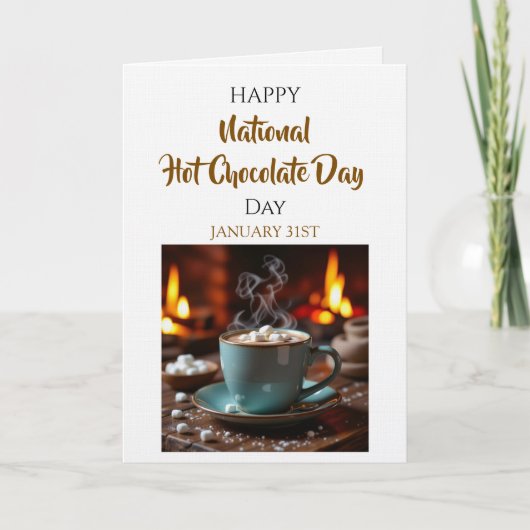 Happy National Hot Chocolate Day | January 31st Kaart (Voorkant)