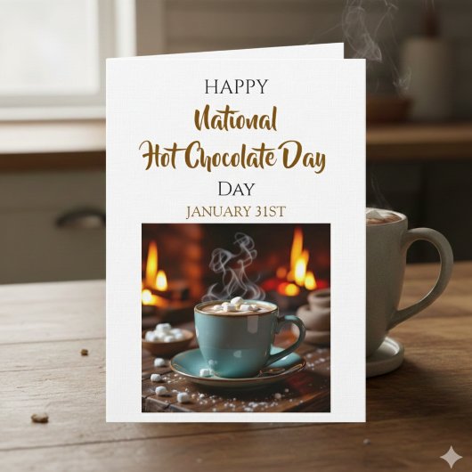 Happy National Hot Chocolate Day | January 31st Kaart