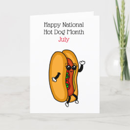 Happy National Hot Dog Day Juli Feestdagen Kaart